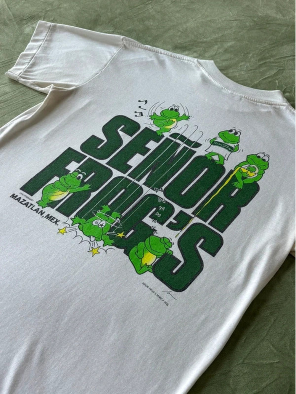 Señor Frog's Mazatlán Mexico Souvenir Graphic Tee, White, Size XL [COPY]